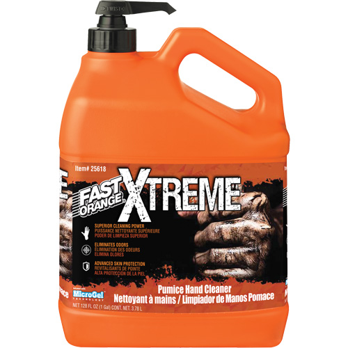 Xtreme Professional Grade Hand Cleaner, Pumice, 3.78 L, Pump Bottle, Orange Sécurité Médic