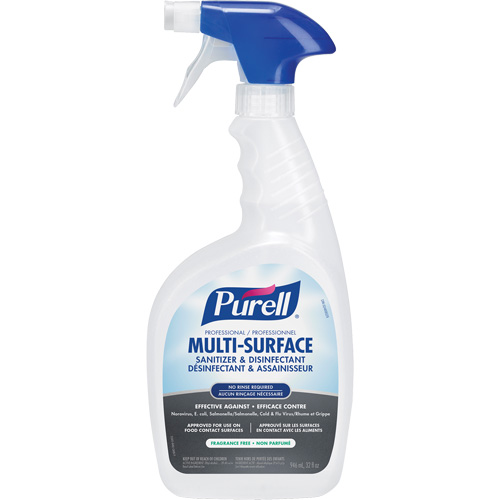 Professional Multi-Surface Sanitizer & Disinfectant, 946 ml, Trigger Bottle Sécurité Médic