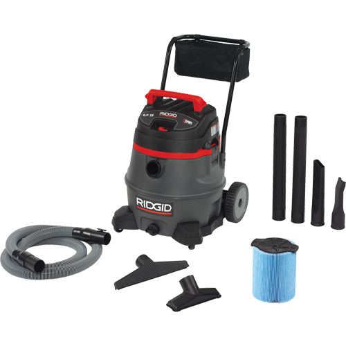 NXT Industrial Vacuum with Cart, Wet-Dry, 6 HP, 14 US Gal. (53 Litres) Sécurité Médic