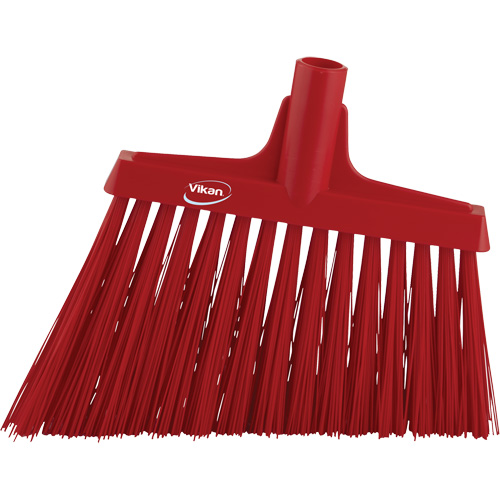 T&ecirc;te de balai oblique, Crins Extra-ferme, 12", Polyester, Rouge Sécurité Médic