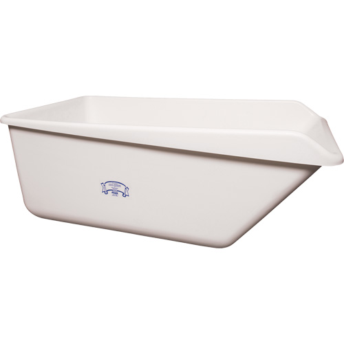Angled Dump Tub, Plastic, White Sécurité Médic