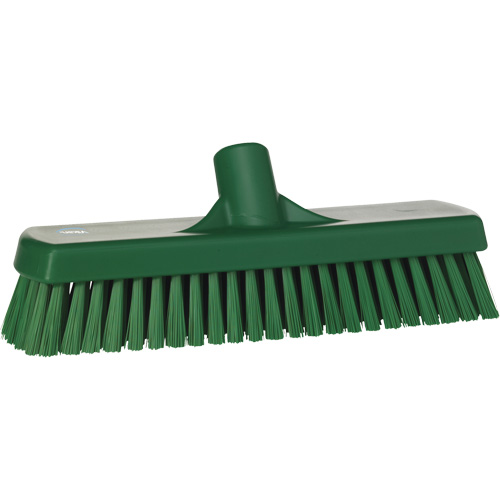 Deck & Wall Scrub Brush, Stiff Bristles, 12", Polyester, Green Sécurité Médic