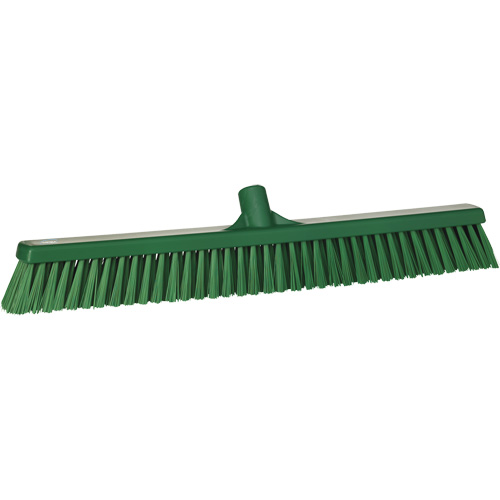 Balai-brosse &agrave; soies combin&eacute;es, Crins Cors&eacute;/Fin, 24", Polyester, Vert Sécurité Médic