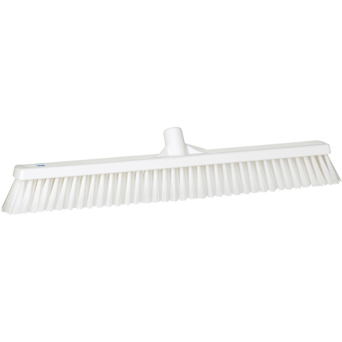 Combo Bristle Push Broom, Coarse/Fine Bristles, 24", Polyester, White Sécurité Médic