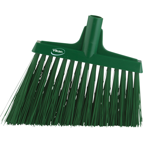 T&ecirc;te de balai oblique, Crins Extra-ferme, 12", Polyester, Vert Sécurité Médic