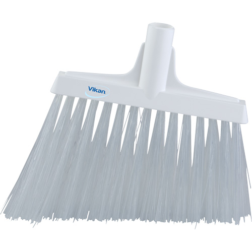 T&ecirc;te de balai oblique, Crins Extra-ferme, 12", Polyester, Blanc Sécurité Médic