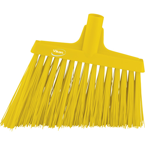 Angle Broom Head, X-Coarse Bristles, 12", Polyester, Yellow Sécurité Médic