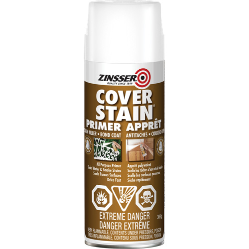 Cover Stain&reg; Oil-Base Primer Sealer, Aerosol Can, White Sécurité Médic