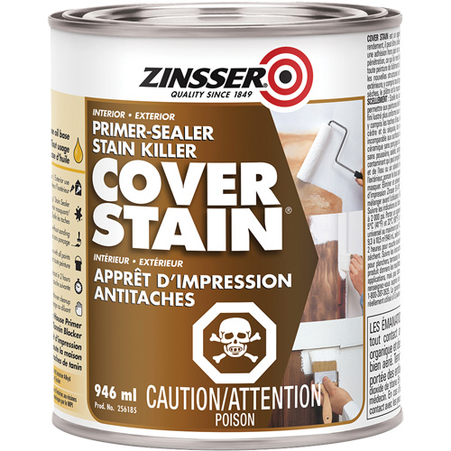 Cover Stain&reg; Oil-Base Primer Sealer, 946 ml, Can, White Sécurité Médic