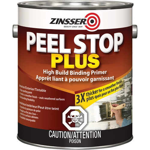 Peel Stop&reg; Plus High Build Binding Primer, 3.78 L, Gallon, White Sécurité Médic