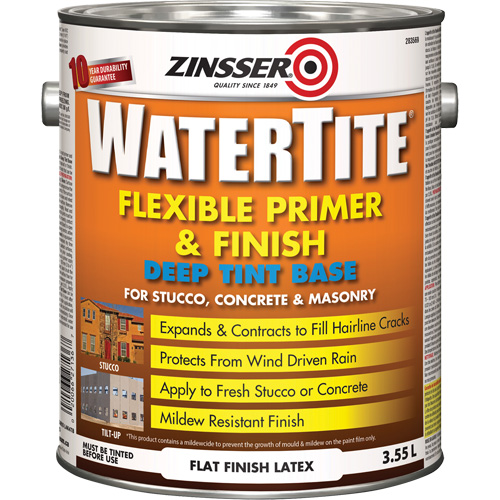 Watertite&reg; Weatherproof Flexible Primer & Finish, 3.55 L, Gallon, Deep Tint Base Sécurité Médic