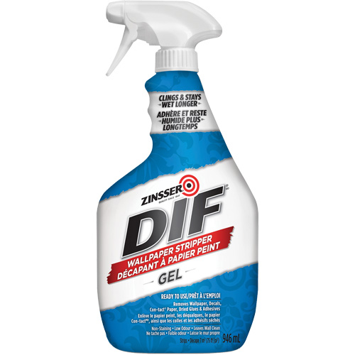 Gel d&eacute;capant pour papier peint DIF, 946 ml, Bouteille &agrave; g&acirc;chette Sécurité Médic