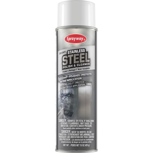 Produit de polissage et nettoyage pour l'acier inoxydable, 20 oz, Canette a&eacute;rosol Sécurité Médic