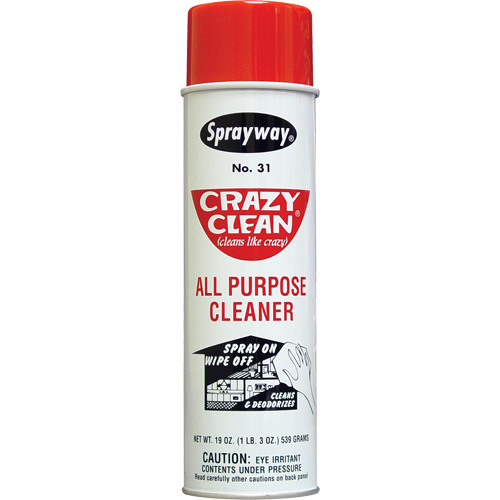 Crazy Clean&reg; All Purpose Cleaner, 20 oz., Aerosol Can Sécurité Médic