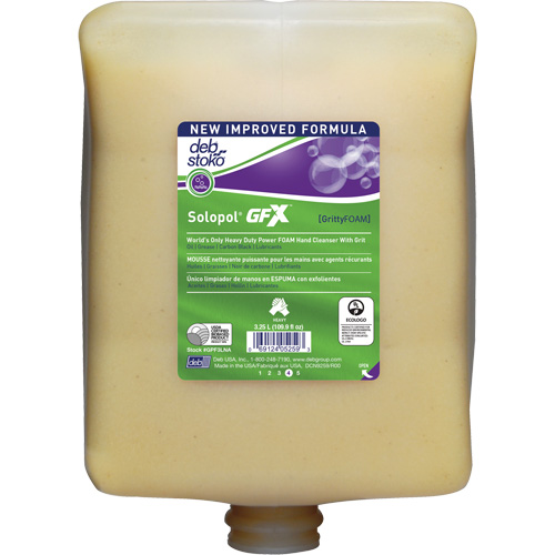 Nettoyant &agrave; mains Solopol GFX, Liquide, 3,25 L, Cartouche en plastique, Parfum&eacute; Sécurité Médic