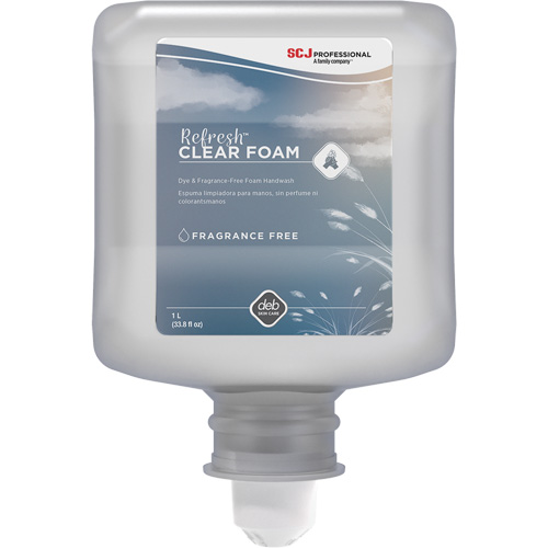 Refresh Clear Handwash, Foam, 1 L, Unscented Sécurité Médic