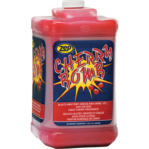 Nettoyant surpuissant pour les mains Cherry Bomb, Pierre ponce, 3,78 L, Bouteille, Cerise Sécurité Médic