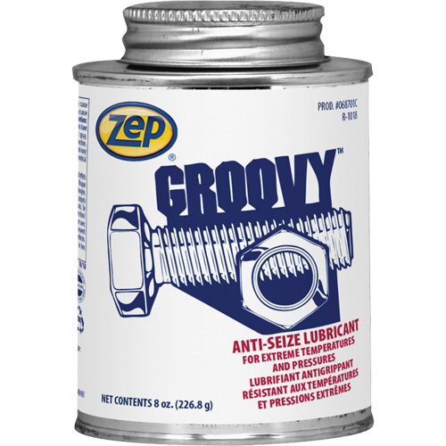 Lubrifiant antigrippage Groovy, 8 oz, Canette &agrave; dessus brosse, 2100°F (1100°C) Temp max. Sécurité Médic