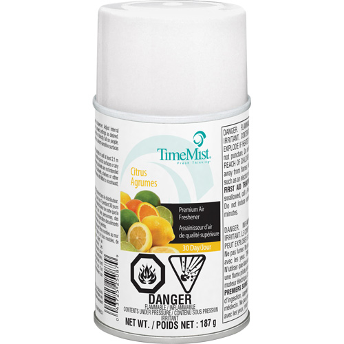 Purificateur dair industriel TimeMist, Agrumes, Canette a&eacute;rosol/Cartouche Sécurité Médic