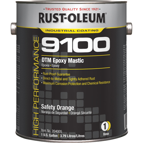 9100 System DTM Epoxy Mastic Base, Safety Orange, Gallon Sécurité Médic