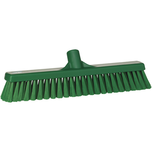 T&ecirc;te de balai-brosse pour petites particules, Crins Fin, 16-1/2", Polyester, Vert Sécurité Médic