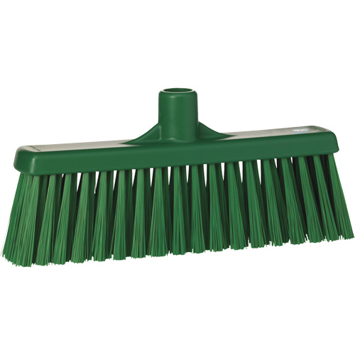 T&ecirc;te de balai droit, Crins Moyen, 12", Polyester, Vert Sécurité Médic