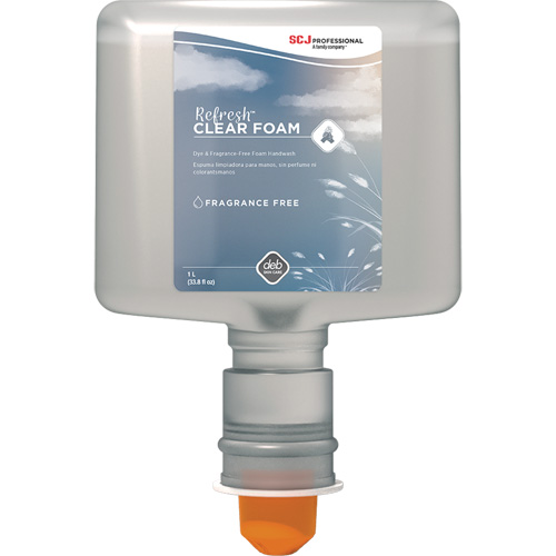 Refresh Clear Handwash, Foam, 1.2 L, Unscented Sécurité Médic