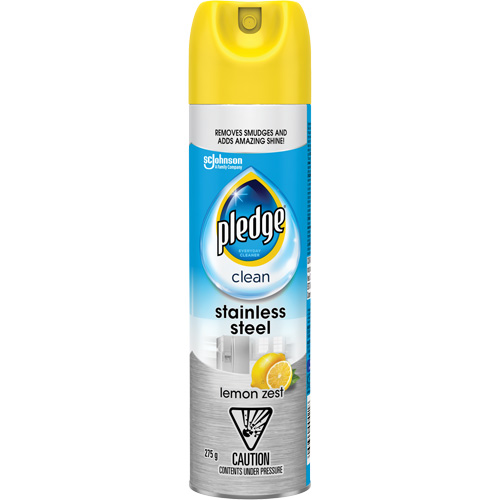 Pledge&reg; Stainless Steel Cleaner, 275 g, Aerosol Can Sécurité Médic