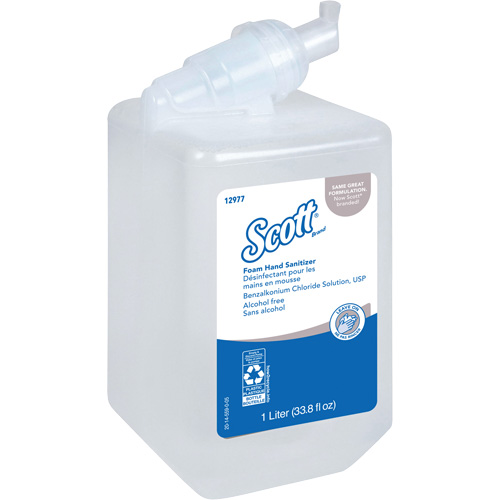 Scott&reg; Essential Alcohol Free Foam Hand Sanitizer, 1000 ml, Cartridge Refill, 0% Alcohol Sécurité Médic