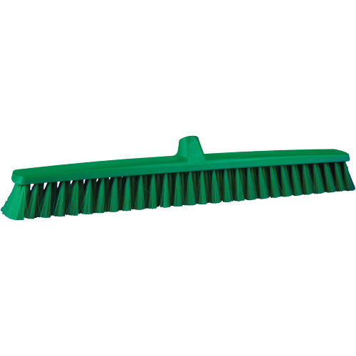 ColorCore Push Broom, Fine Bristles, 24", Polypropylene, Green Sécurité Médic