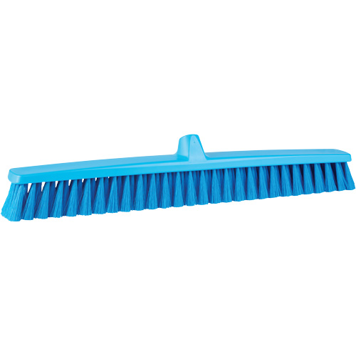 ColorCore Push Broom, Fine Bristles, 24", Polypropylene, Blue Sécurité Médic