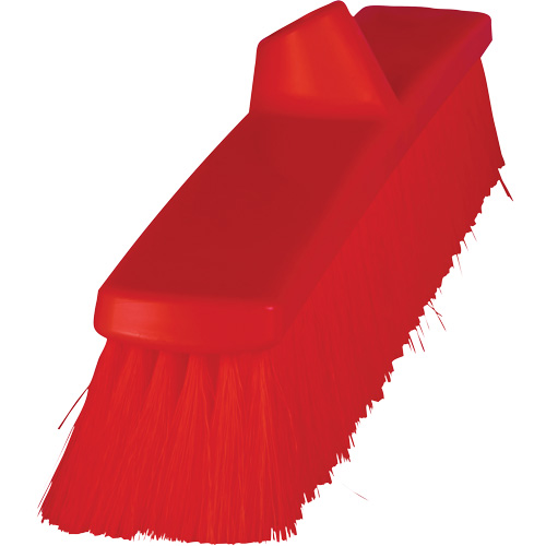 ColorCore Push Broom, Fine Bristles, 24", Polypropylene, Red Sécurité Médic