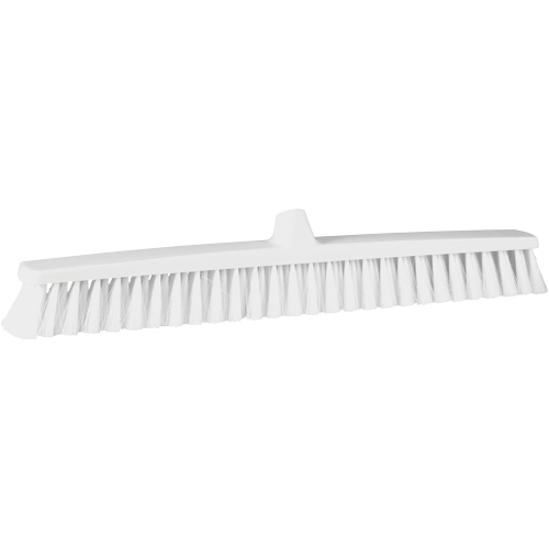 ColorCore Push Broom, Fine Bristles, 24", Polypropylene, White Sécurité Médic