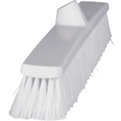 ColorCore Push Broom, Fine Bristles, 24", Polypropylene, White Sécurité Médic