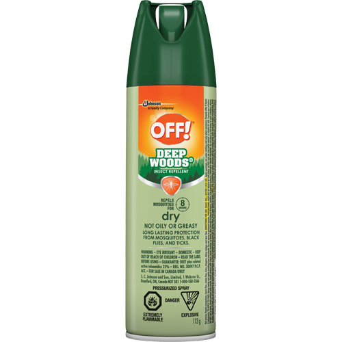 Insectifuge Off! R&eacute;gions sauvages, DEET &agrave; 25 %, A&eacute;rosol, 113 g Sécurité Médic