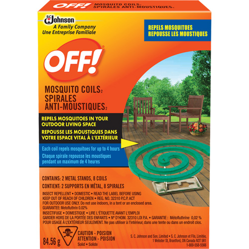 OFF! Mosquito Repellent Coils, DEET Free, Coil, 84.56 g Sécurité Médic