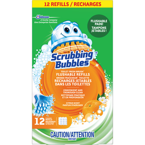 Recharge de tampons jetables dans les toilettes, pour la brosse pour cuvettes Scrubbing Bubbles Fresh Brush, Recharge Sécurité Médic