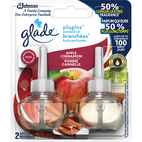 Recharge Glade Branch&eacute;es huile parfum&eacute;e, Pomme cannelle, Cartouche Sécurité Médic