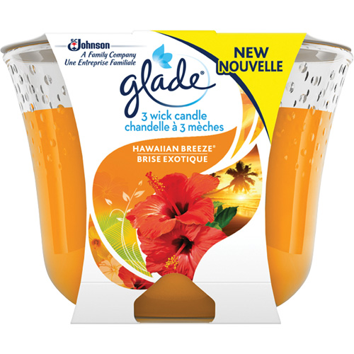 Glade&reg; 3-Wick Candle, Hawaiian Breeze&reg; Sécurité Médic