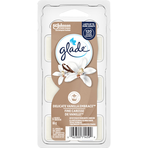 Cubes de cire parfum&eacute;e Glade, Fine caresse de vanille Sécurité Médic