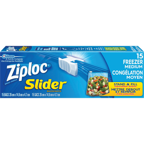 Ziploc&reg; Slider Freezer Bags Sécurité Médic