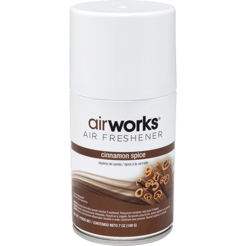 AirWorks&reg; Metered Air Fresheners, Cinnamon Spice, Aerosol Can Sécurité Médic