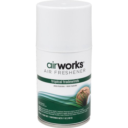 AirWorks&reg; Metered Air Fresheners, Tropical Tradewinds, Aerosol Can Sécurité Médic