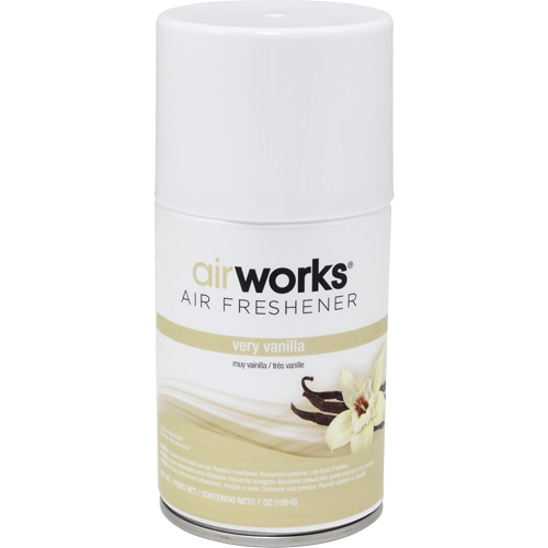 AirWorks&reg; Metered Air Fresheners, Very Vanilla, Aerosol Can Sécurité Médic