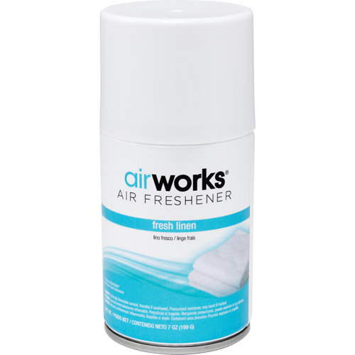 AirWorks&reg; Metered Air Fresheners, Fresh Linen, Aerosol Can Sécurité Médic