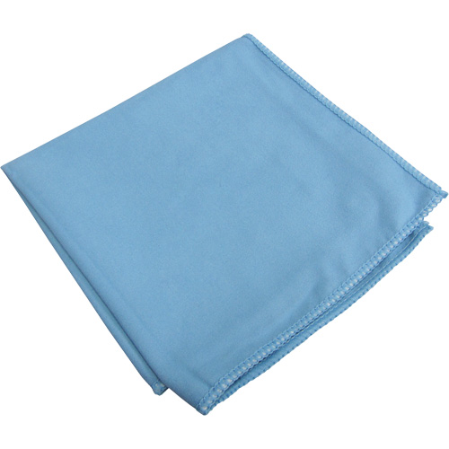 Specialty Glass & Mirror Suede Cloths, Microfibre, Blue Sécurité Médic