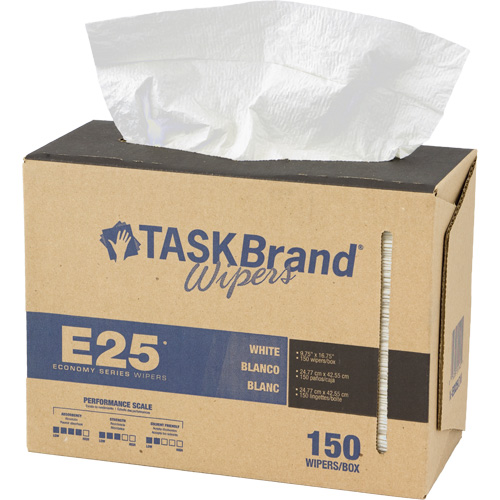 TaskBrand&reg; E25 Economy Scrim Wipers, All-Purpose, 16-3/4" L x 9-3/4" W Sécurité Médic