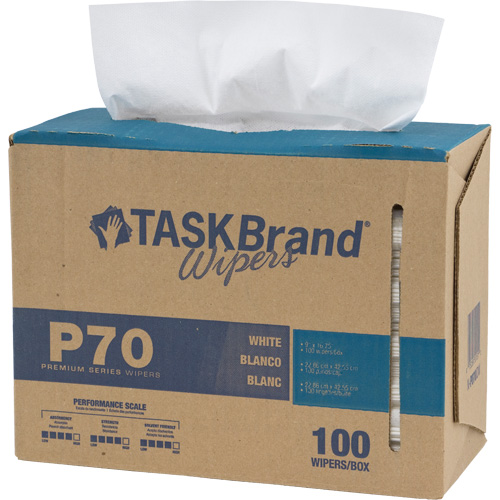 TaskBrand&reg; P70 Premium Series Wipers, Heavy-Duty, 16-3/4" L x 8-1/4" W Sécurité Médic