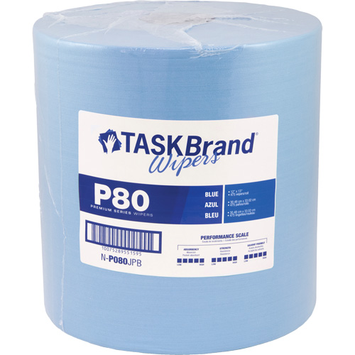 TaskBrand&reg; P80 Premium Series Wipers, Heavy-Duty, 13" L x 12" W Sécurité Médic