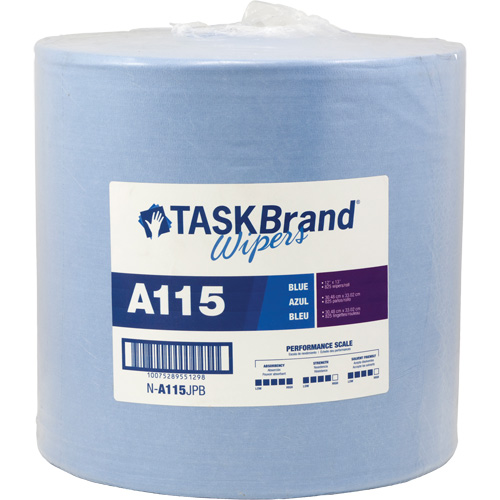 TaskBrand&reg; A115 Advanced Performance Wipers, Heavy-Duty, 13" L x 12" W Sécurité Médic